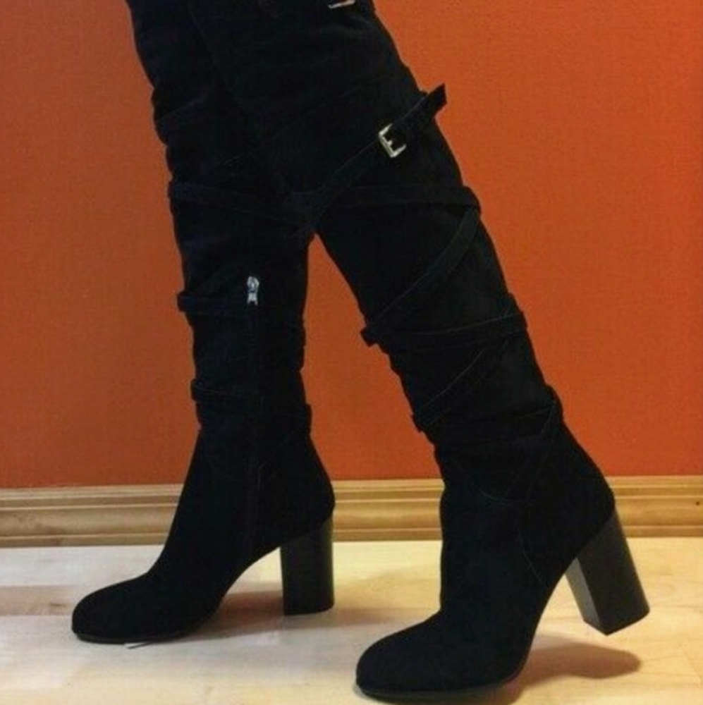 NEW Sam Edelman Sable Black Suede Boots